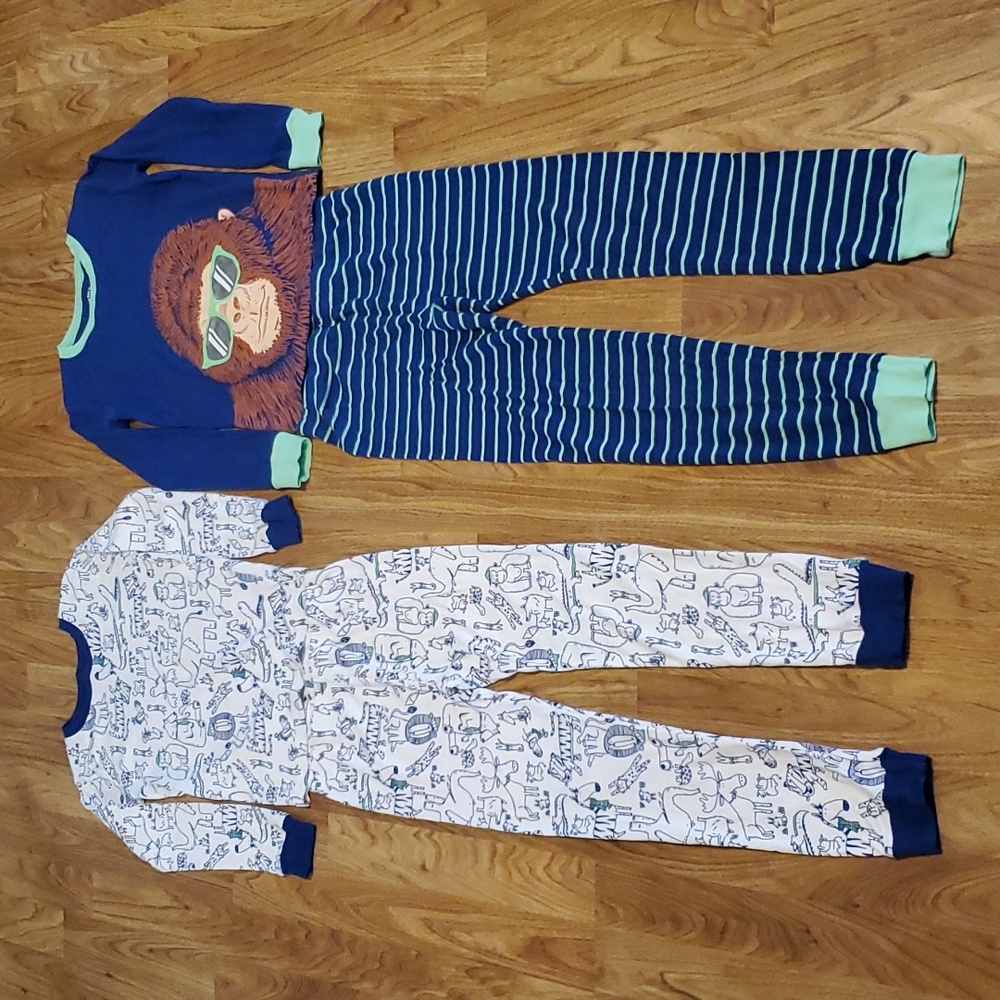 Carter's Kids Pajamas Set - Blue and White Animal Print